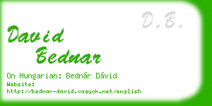 david bednar business card