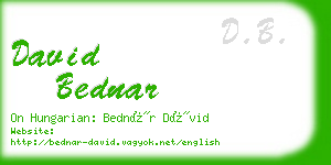 david bednar business card